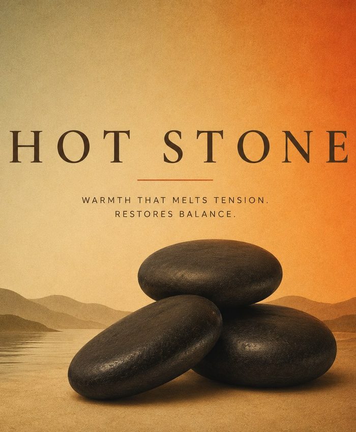Hot Stone bodywork, warmth that melts tension and restores balance